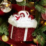 Décoration de Noël à suspendre cadeau sucre d'orge 12x12xH20cm