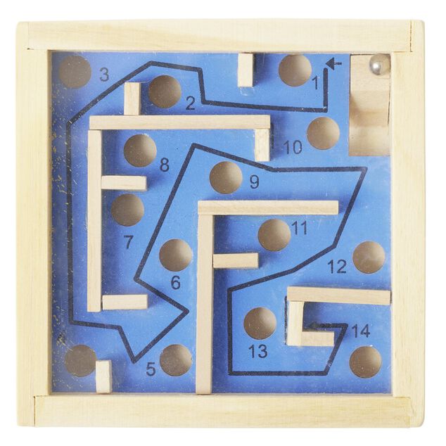 Casse-t&ecirc;te labyrinthe en bois &eacute;ducatif 7,5xH10cm (5 mod&egrave;les)