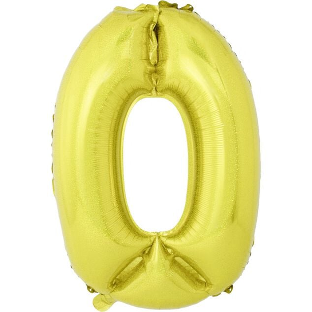 Ballon chiffre 0 aluminium