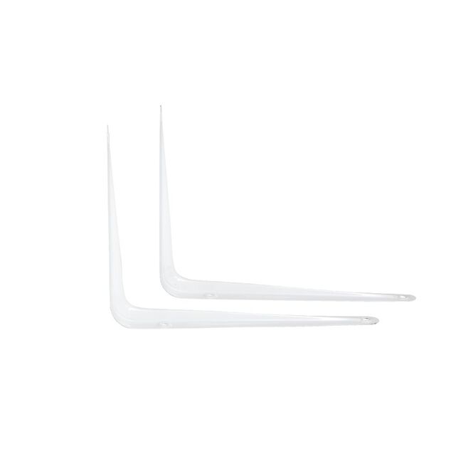 Lot de 2 supports d'&eacute;tag&egrave;res en &eacute;querre 15x20cm fer