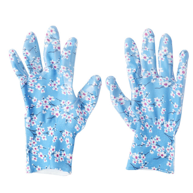 Paire de gants jardin motif floral 13x24cm (3 modèles)