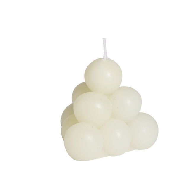 Bougie ronde &agrave; bulles &Oslash;7,8xH6,8cm