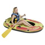 Bateau gonflable 1 personne Tropicana jaune et rouge 98x185cm