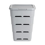 Coffre &agrave; linge Maya 42L plastique blanc