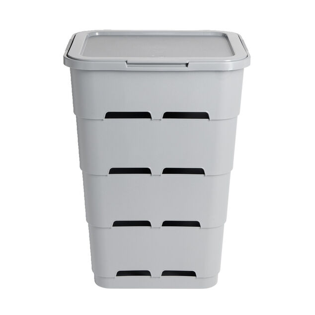 Coffre &agrave; linge Maya 42L plastique blanc