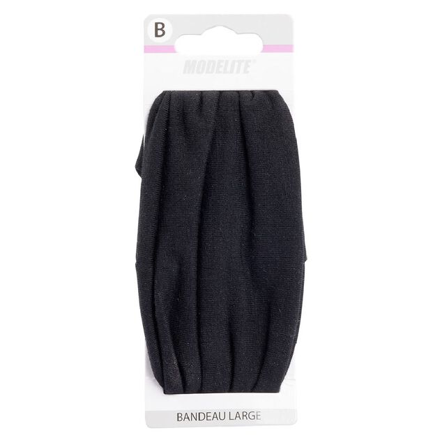 Bandeau large maille noir