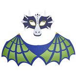 D&eacute;guisement masque et aile de dragon feutrine