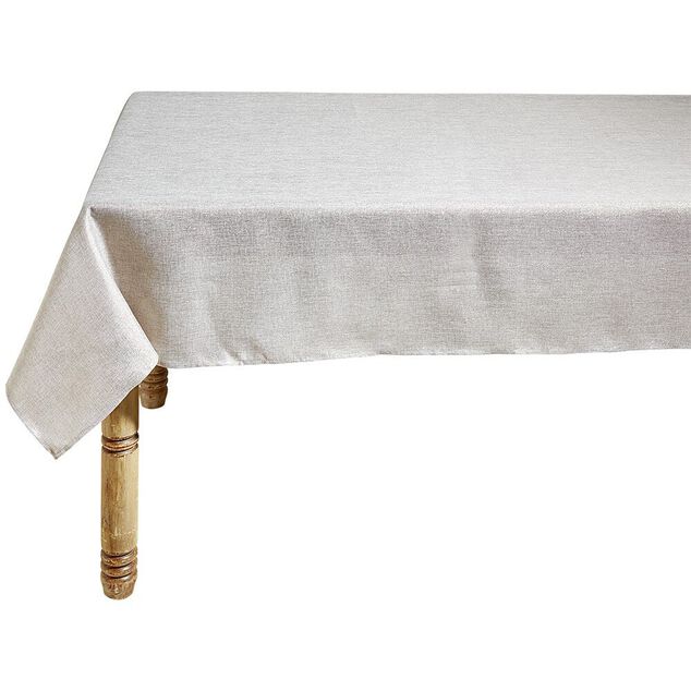 Nappe rectangulaire effet lin fil brillant 140 x 300 cm