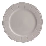 Assiette plate grès festonnée marron x4 Ø26,5xm