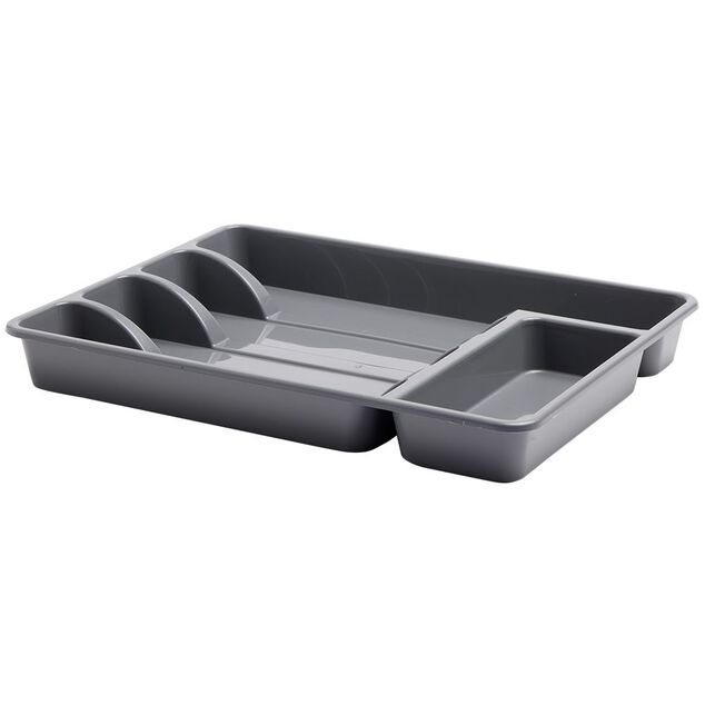 Range-couverts plastique noir