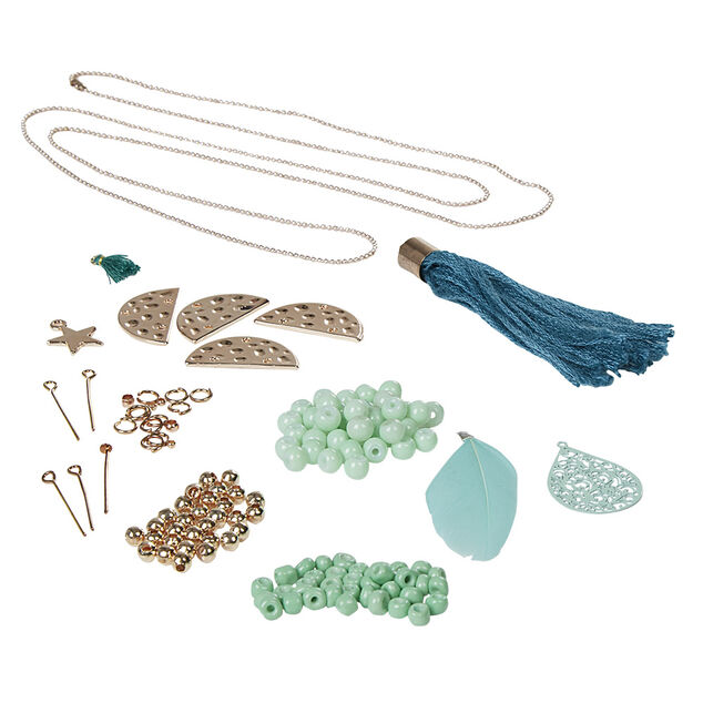 Kit de cr&eacute;ation collier et bracelet cuivre menthe