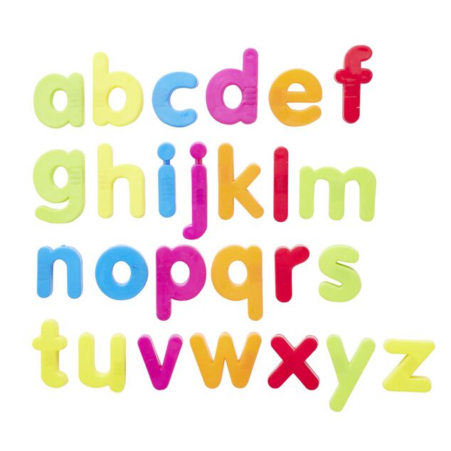 Lettre magn&eacute;tique x26 en plastique color&eacute;