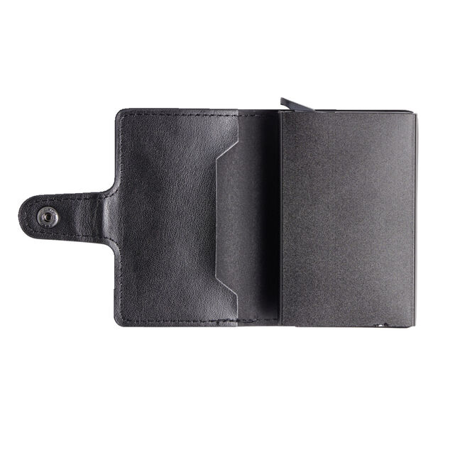 Portefeuille noir polyuréthane avec boitier RFID