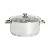 Faitout tous feux dont induction inox et verre Ø25,5cm