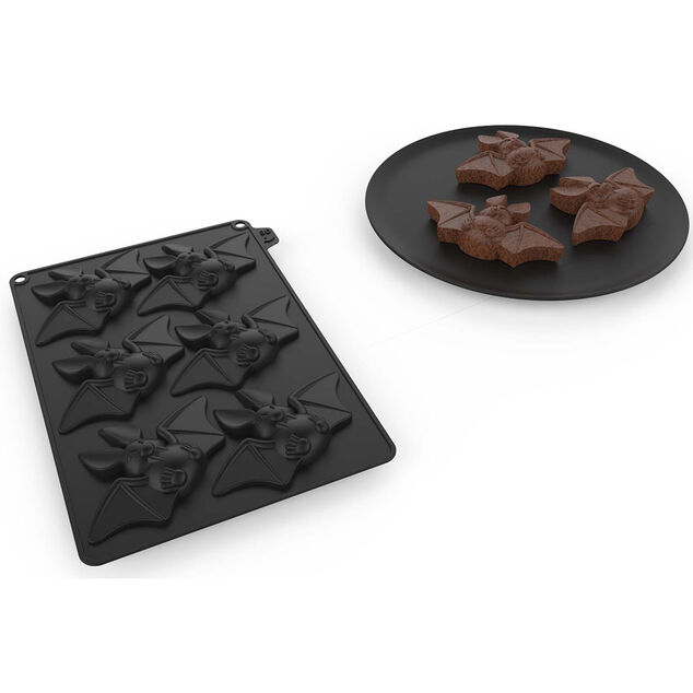 Moule chauve-souris x6 Halloween noir