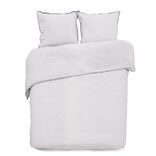 Parure de lit 2 personnes 240x220cm r&eacute;versible gris uni