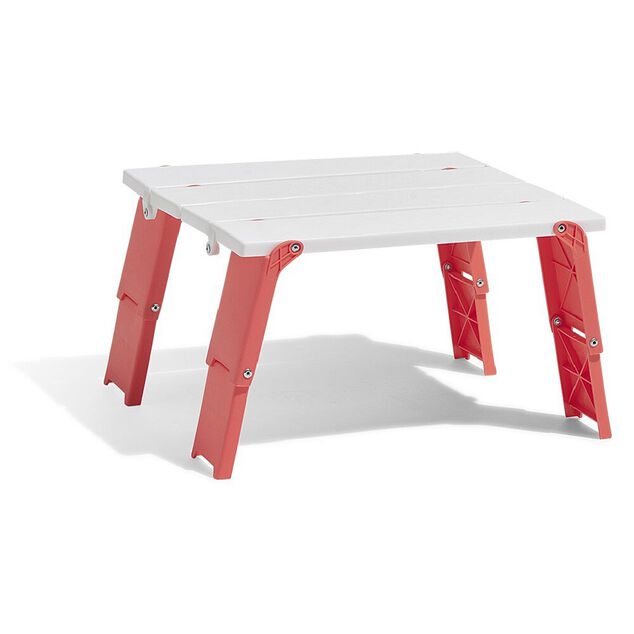 Table plage pliable corail