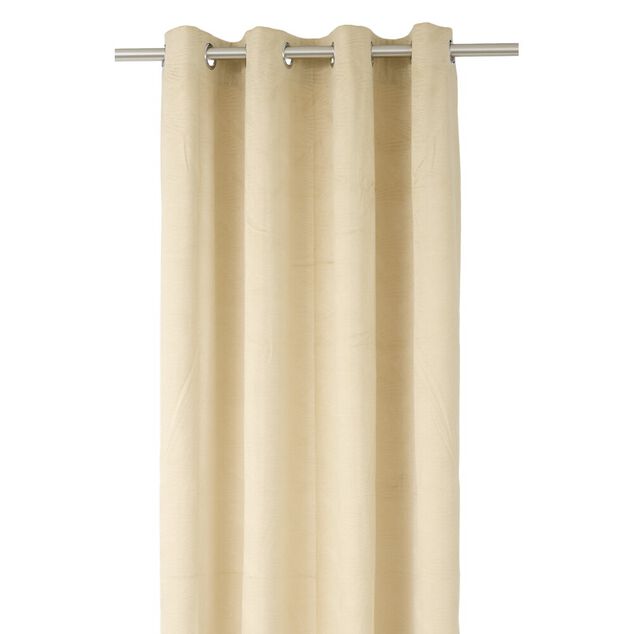 Rideau &agrave; oeillets emboss&eacute; polyester uni 140x240cm (3 mod&egrave;les)