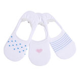 Chaussettes femme invisible tige ultra courte polycoton 3 paires 36/40
