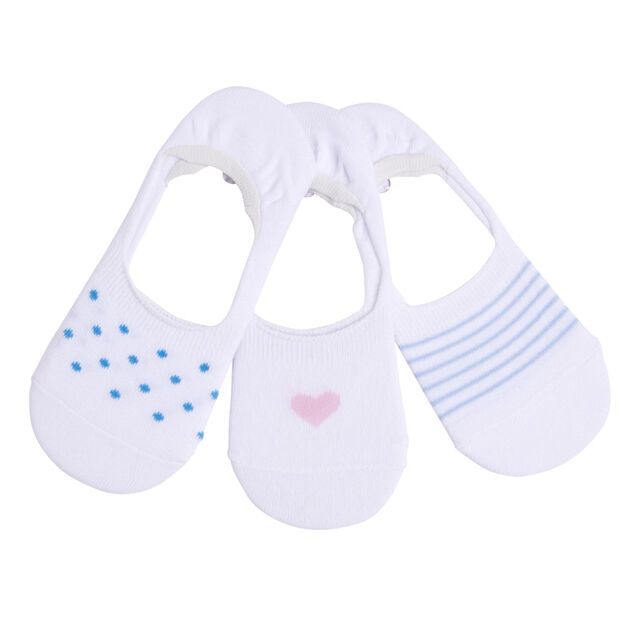 Chaussettes femme invisible tige ultra courte polycoton 3 paires 36/40