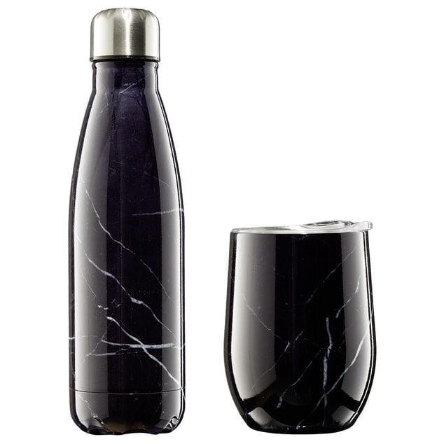 Bouteille isotherme inox 500 ml + tasse 300 ml