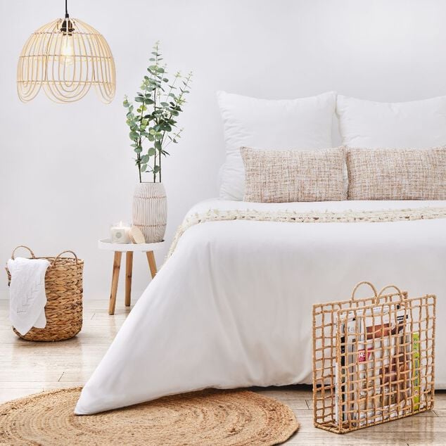 Porte-magazine effet osier L39X10 cm