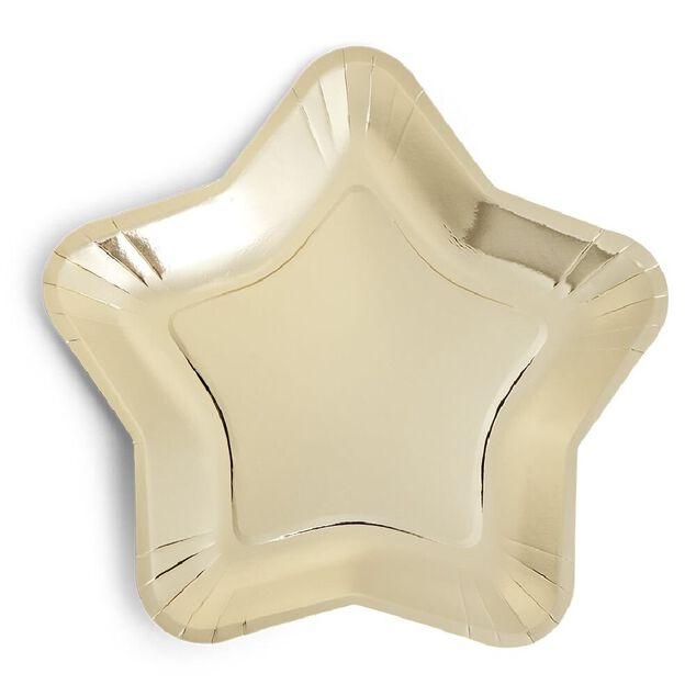 Plateau carton &eacute;toile dor&eacute; &Oslash;24,5cm x6