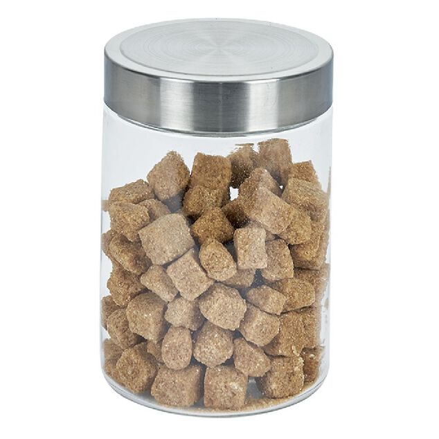 Bocal en verre avec couvercle inox - Lot de 4