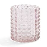 Bougeoir bubble rose clair Ø7,8cm