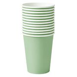 Gobelet en carton vert sauge 25cl x12