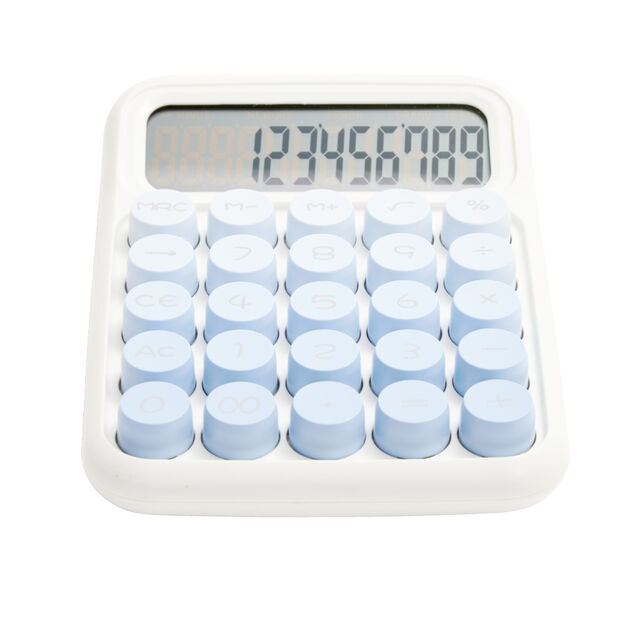 Calculatrice de bureau dégradé noir touches rondes en relief 11,5x16cm