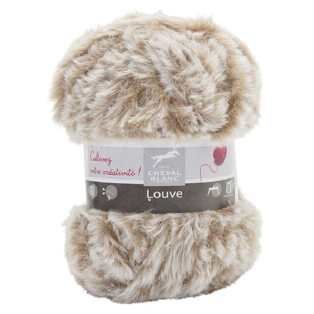 Fil &agrave; tricoter Louve beige 50 g