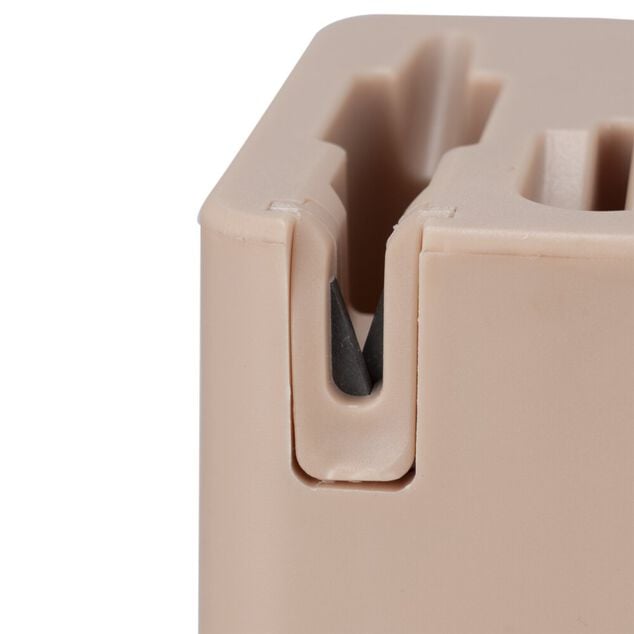 Couteau de cuisine x5 et 1 ciseaux XL avec support et aiguiseur int&eacute;gr&eacute;