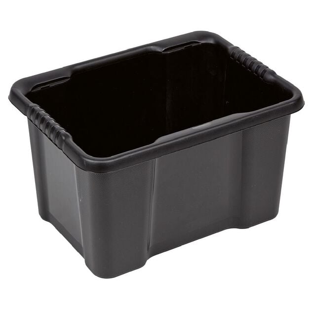 Bac plastique recyclé noir 16L