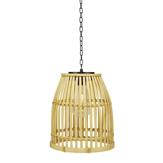 Suspension solaire Laos en bambou &Oslash;20,5xH23cm