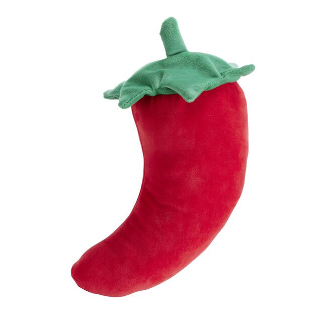 Coussin forme piment rouge &Oslash;17xL27cm