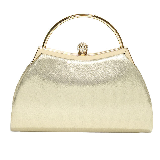 Sac &agrave; main paillet&eacute; beige 23,8x5,4xH19cm