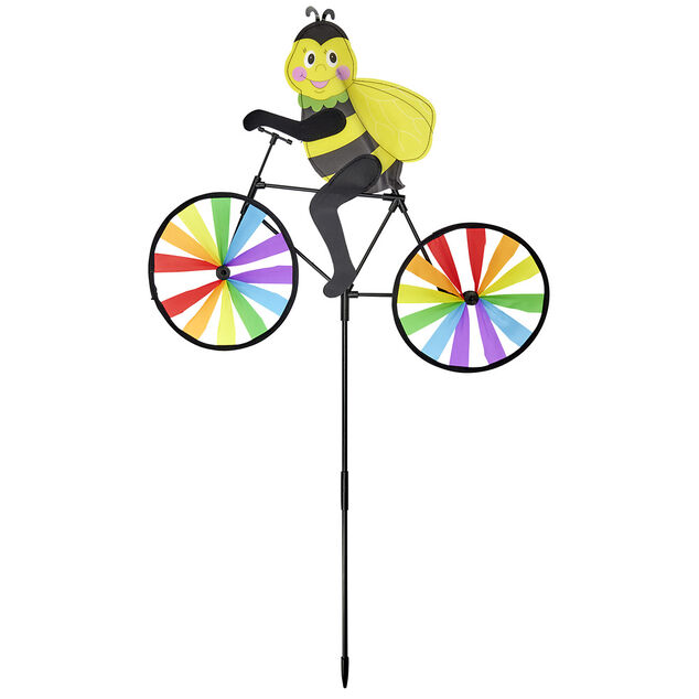 Moulin &agrave; vent &agrave; planter forme v&eacute;lo multicolore H59cm (3 mod&egrave;les)
