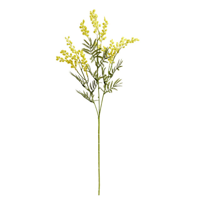Tige mimosa jaune artificielle H70cm