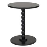Table d'appoint ronde en bois noir Patchi &Oslash;38xH46cm