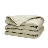 Couette 2 personnes 240x220cm tempérée microfibre lavée toucher doux uni vert kaki