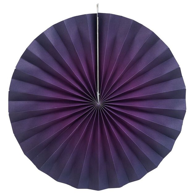 Suspension rosace papier violet x3