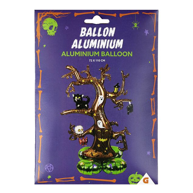 D&eacute;coration Halloween arbre gonflable en aluminium 72xH110cm