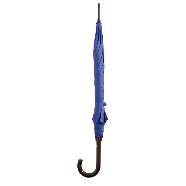 Parapluie canne automatique uni bleu L87cm