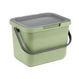 Poubelle compost &agrave; poser 6L plastique vert 25,5x19xH18,5cm