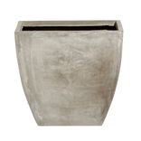 Cache pot fibre d'argile carré effet vieilli gris 39x39xH39cm