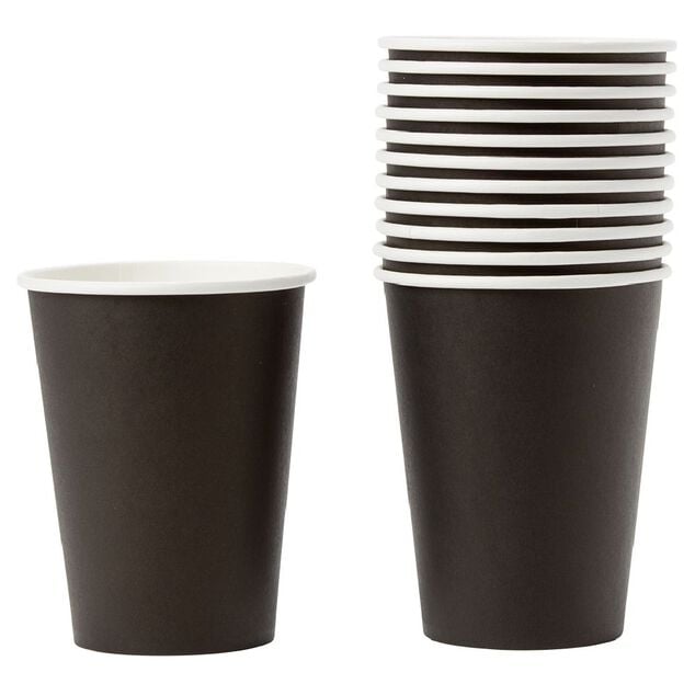 Gobelet en carton noir 36 cl x12