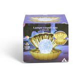 Lampe LED perle et coquillage doré