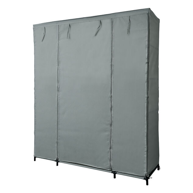 Armoire dressing tissu gris