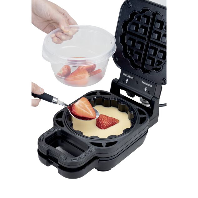 Gaufrier pour gaufre fourr&eacute;e Homday multifonction 800W 28x15xH9cm